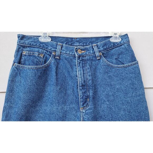 L.L. Bean Women Double L Fleece Lined Relaxed Fit Jeans Blue- Forest  Sz 14 x 29 - Picture 8 of 11
